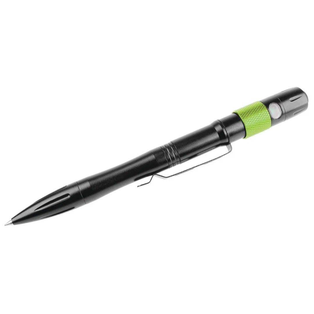 W2674 – PERFORM TOOL Pen, Ball Point Black Pocket Clip With Built-In LED Flashlight/ Rechargeable Li-Ion Battery